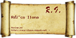 Rács Ilona névjegykártya