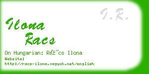 ilona racs business card